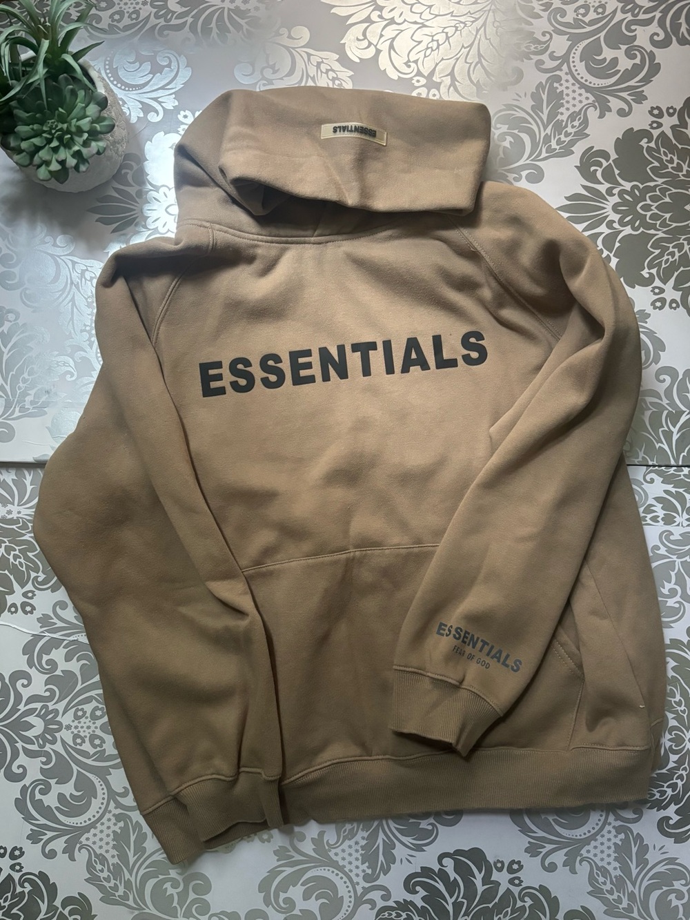 ESSENTIALS Men’s Tan Crewneck Sweatshirt